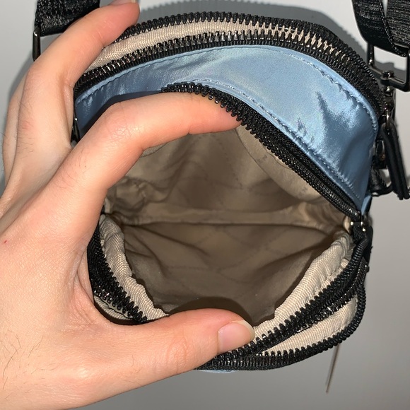 Steve Madden Pastel Blue Quilted Nylon Crossbody Bag - Picture 16 of 17